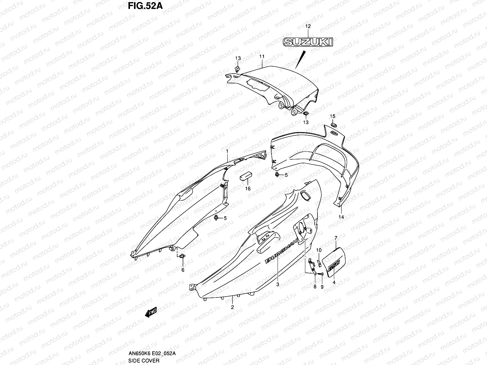 52A - SIDE COVER (AN650K8)