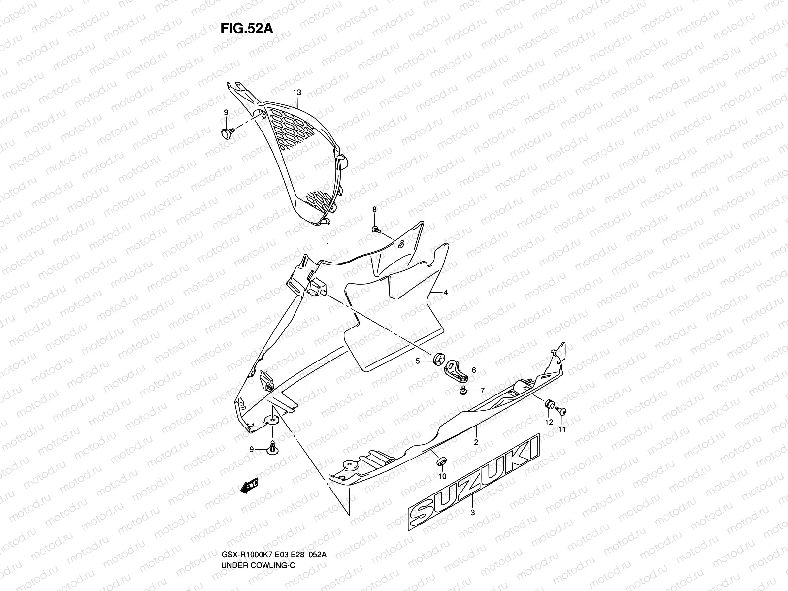 52A - UNDER COWLING (MODEL K8)