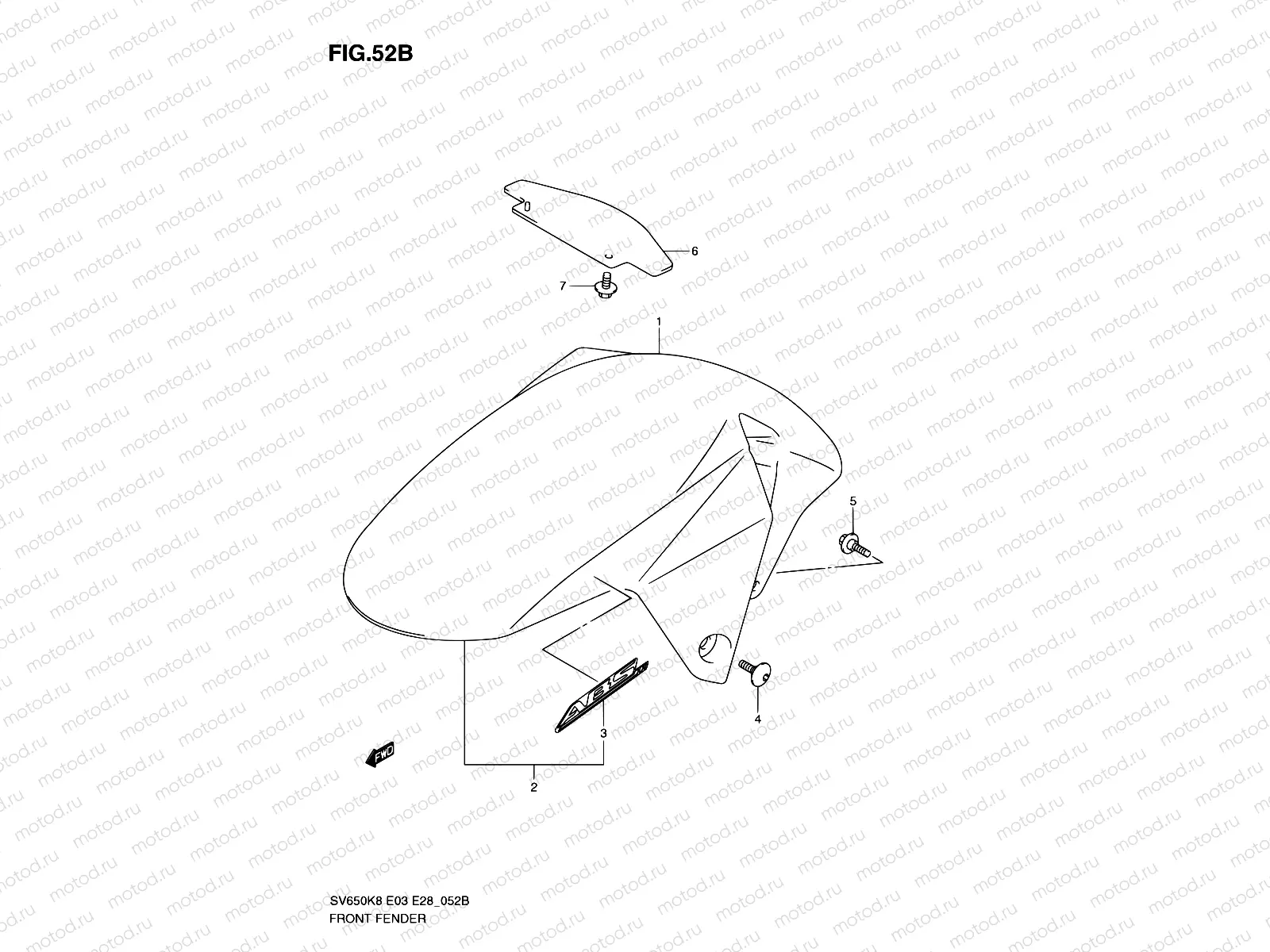 52B - FRONT FENDER (MODEL L0)