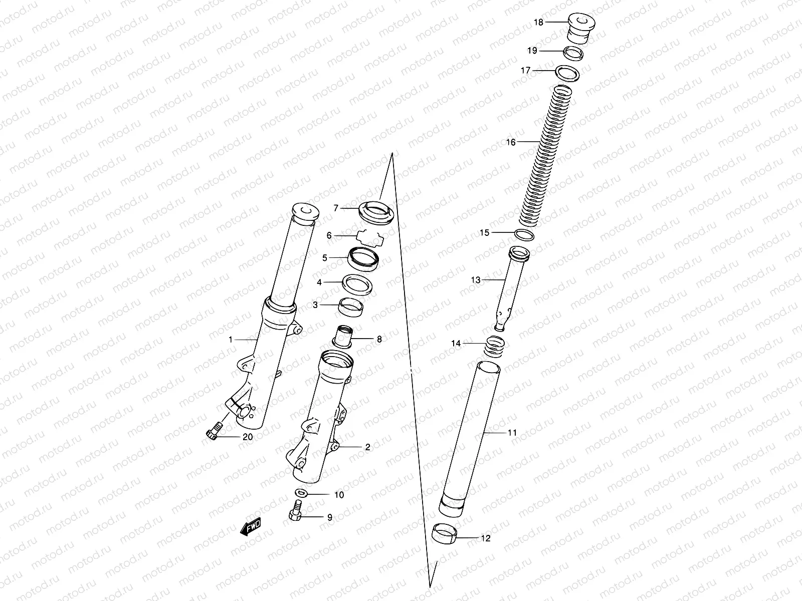 52B - FRONT FORK DAMPER (MODEL K1/K2)