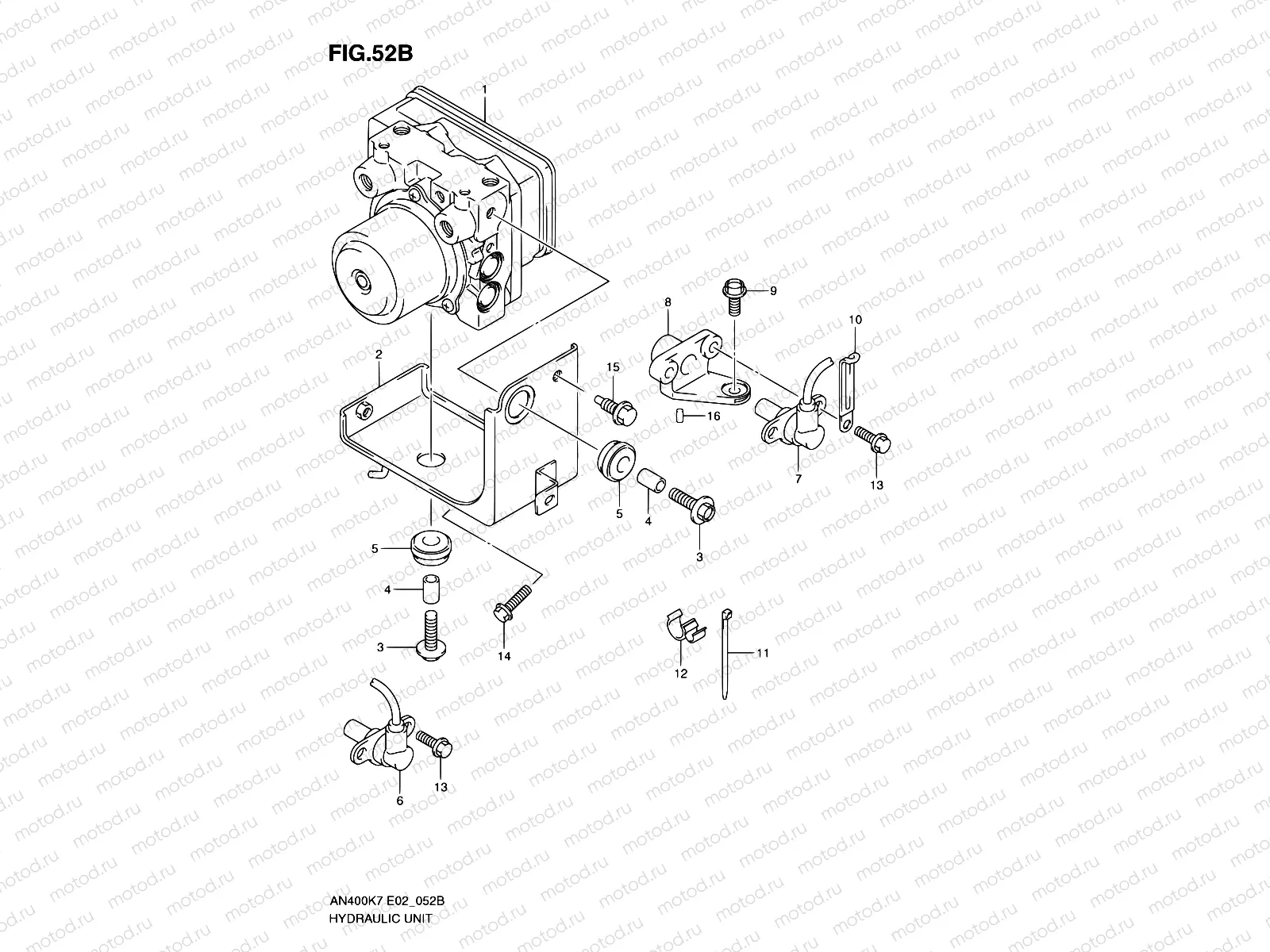 52B - HYDRAULIC UNIT (AN400AK9/ZAK9/AL0/ZAL0)