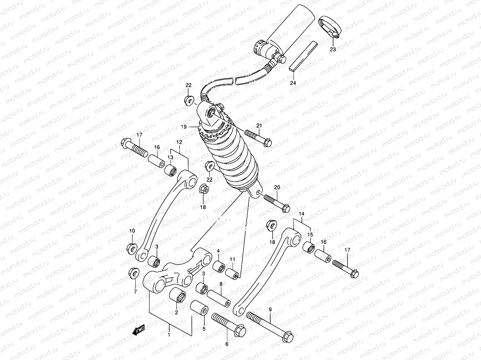 52B - REAR CUSHION LEVER (SEE NOTE)
