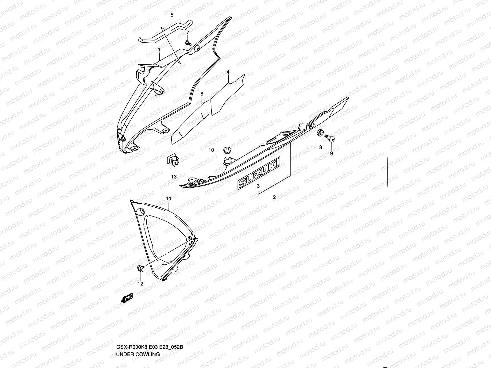 52B - UNDER COWLING (MODEL L0)