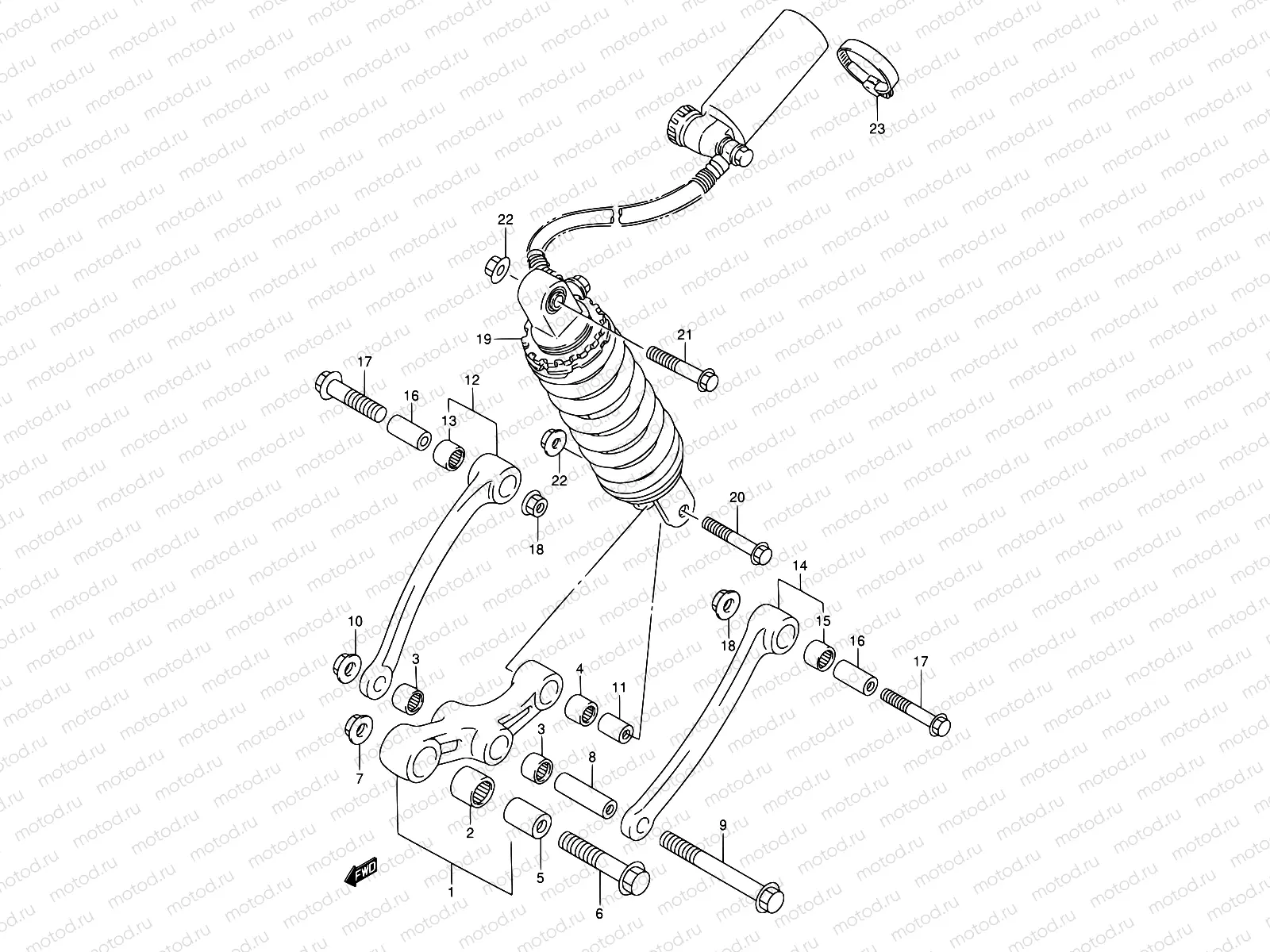 52C - REAR CUSHION LEVER (SEE NOTE)