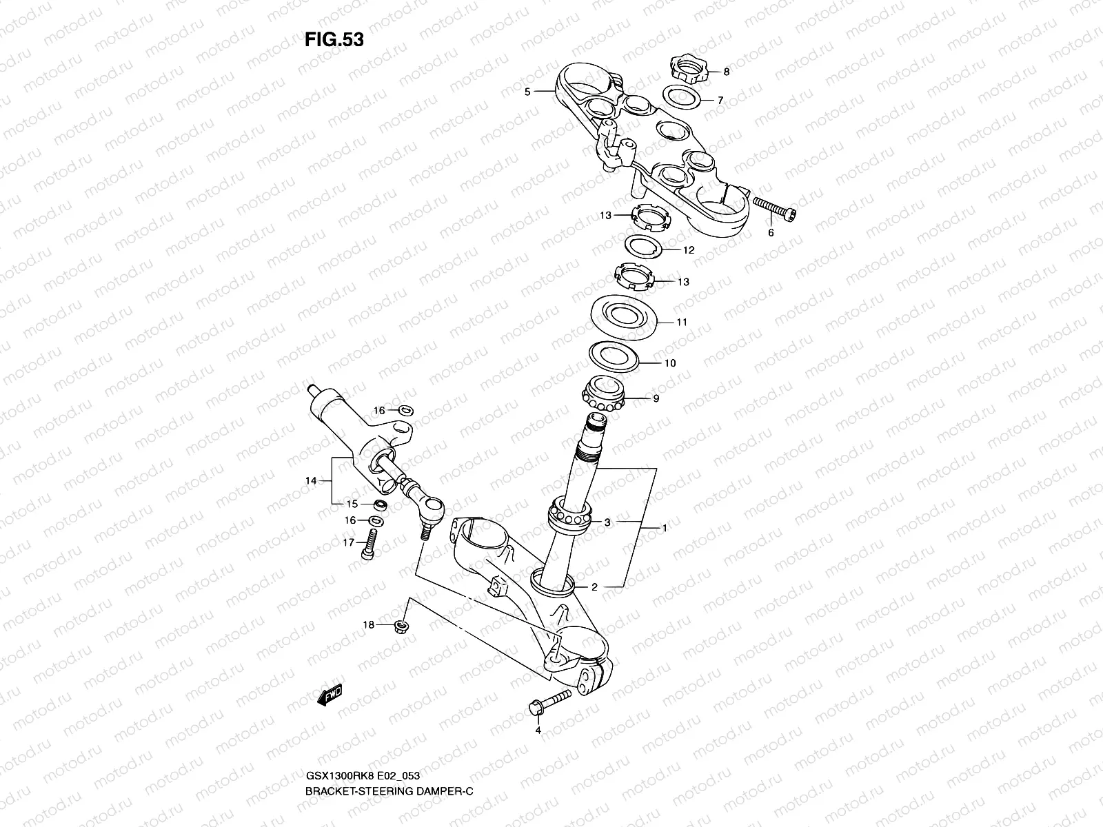 53 - BRACKET - STEERING DAMPER