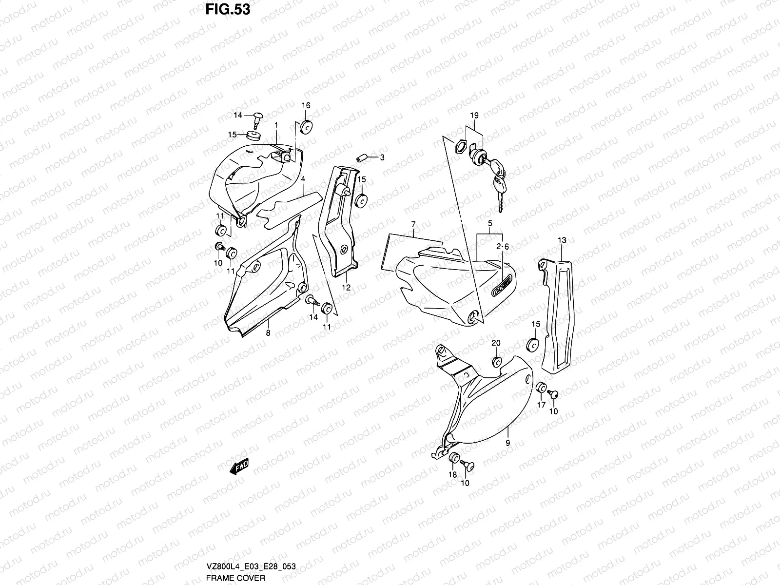 53 - FRAME COVER (VZ800L4 E28)