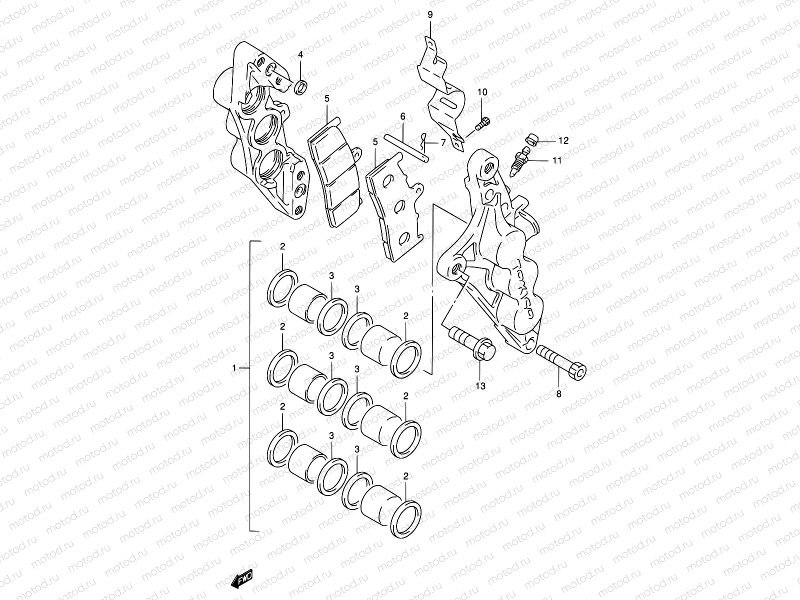 53 - FRONT CALIPERS (MODEL P/R)