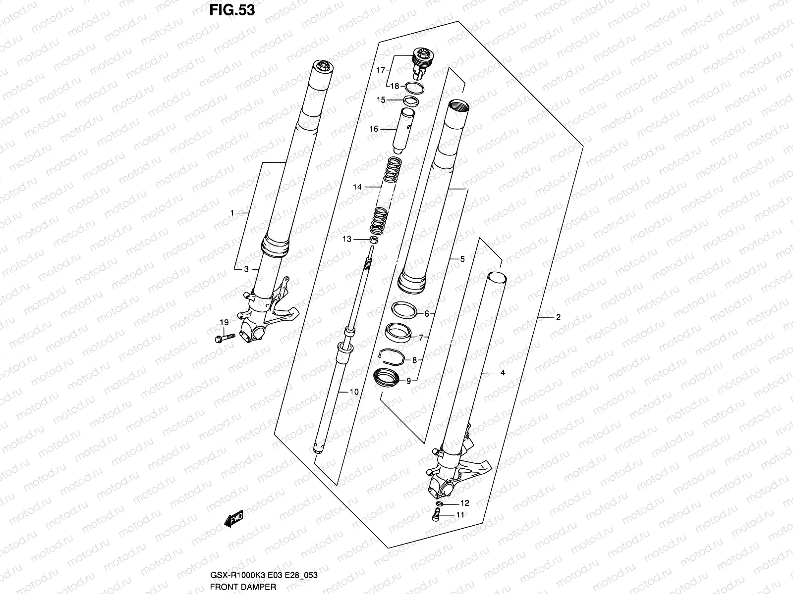 53 - FRONT DAMPER