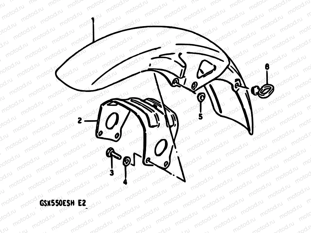 53 - FRONT FENDER (GSX550ESF/EFF/ESG/EFG/ESH/EFH)