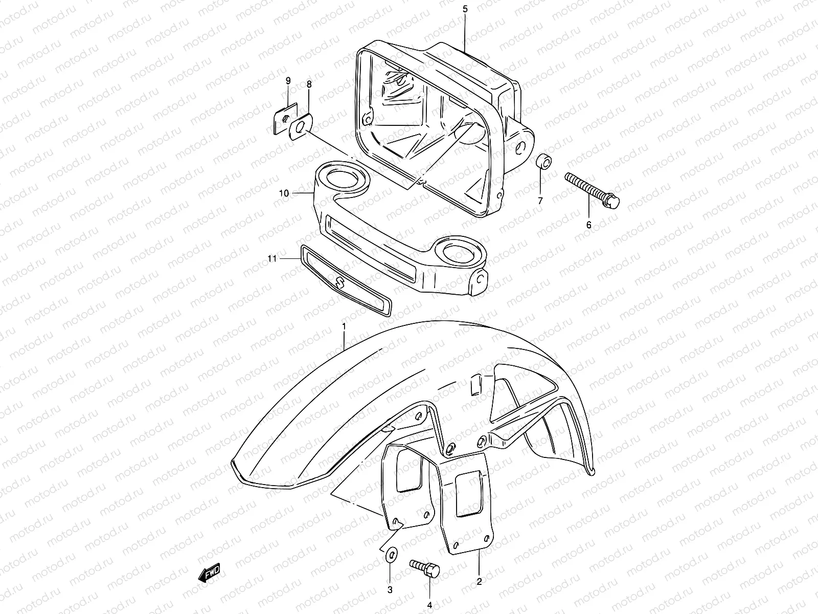 53 - FRONT FENDER - HEADLAMP HOUSING