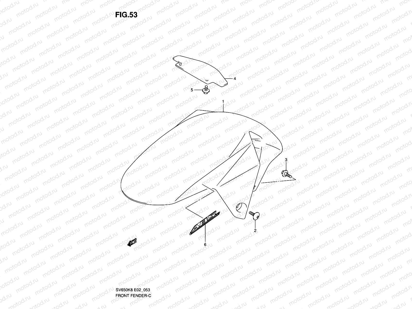 53 - FRONT FENDER (MODEL K8)