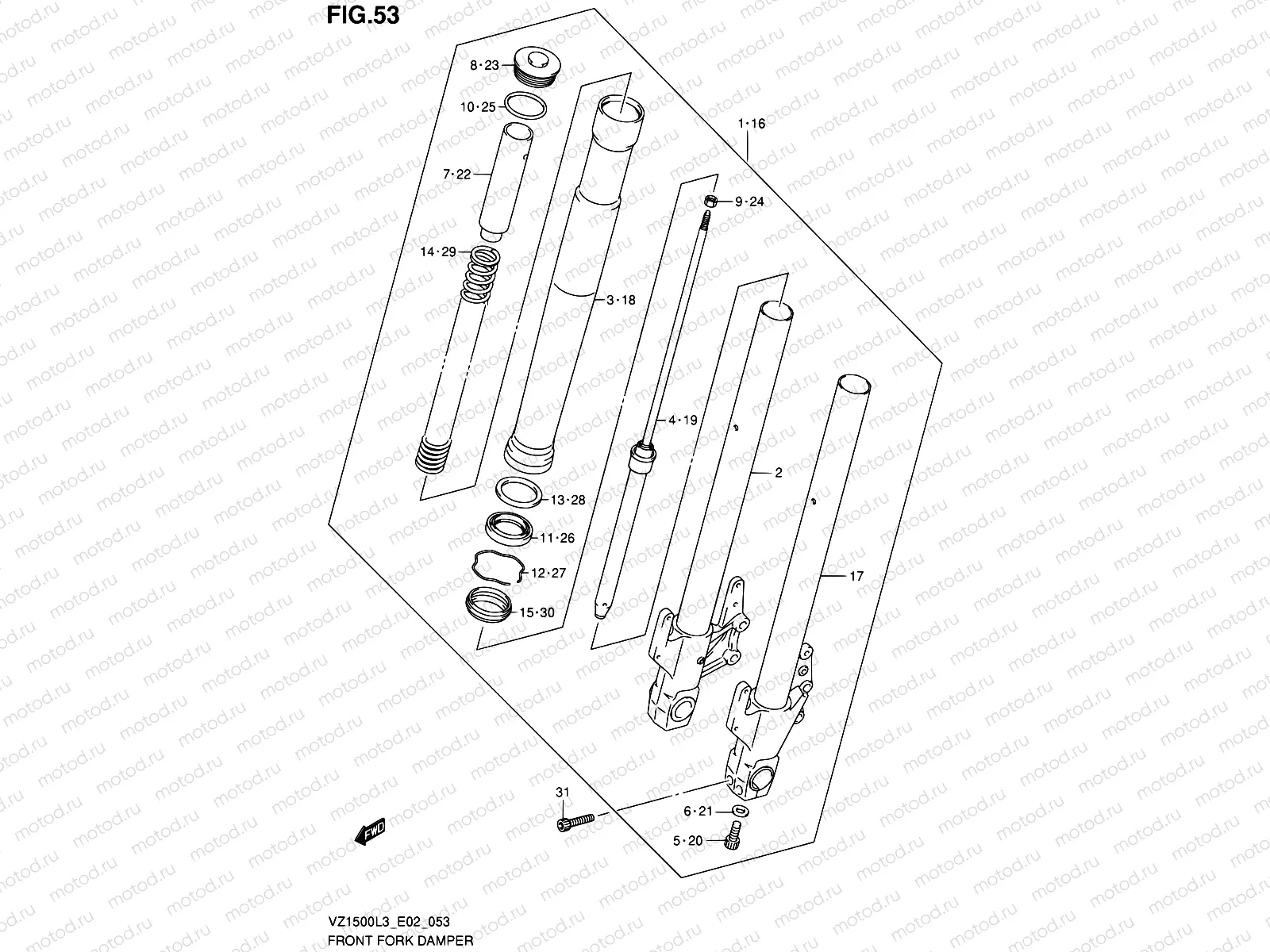 53 - FRONT FORK DAMPER
