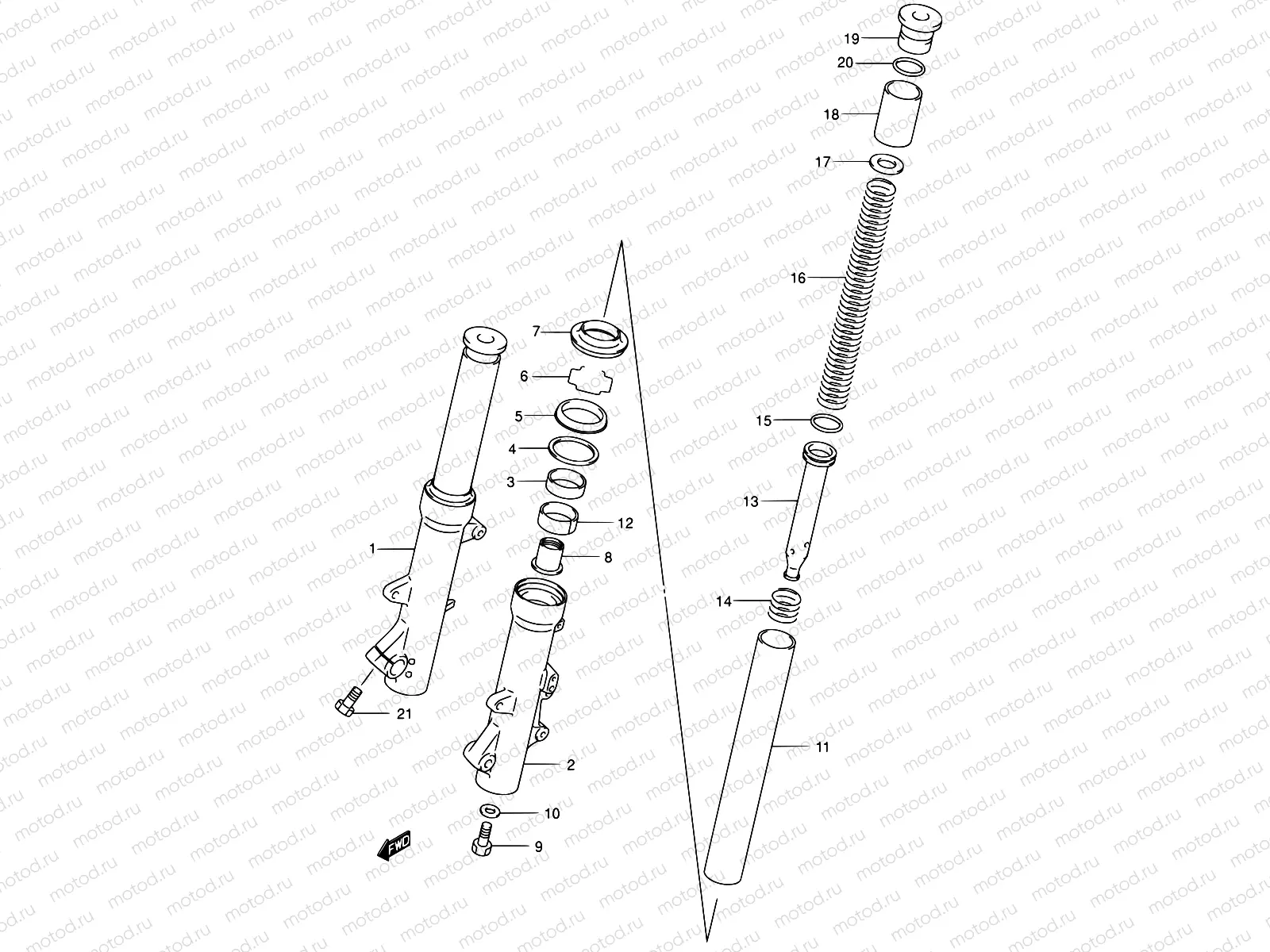 53 - FRONT FORK DAMPER (MODEL X)
