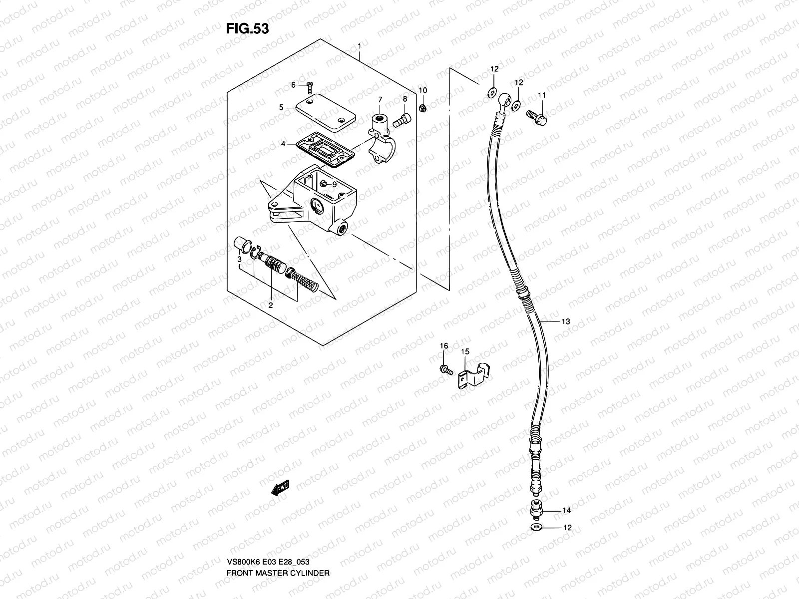 53 - FRONT MASTER CYLINDER
