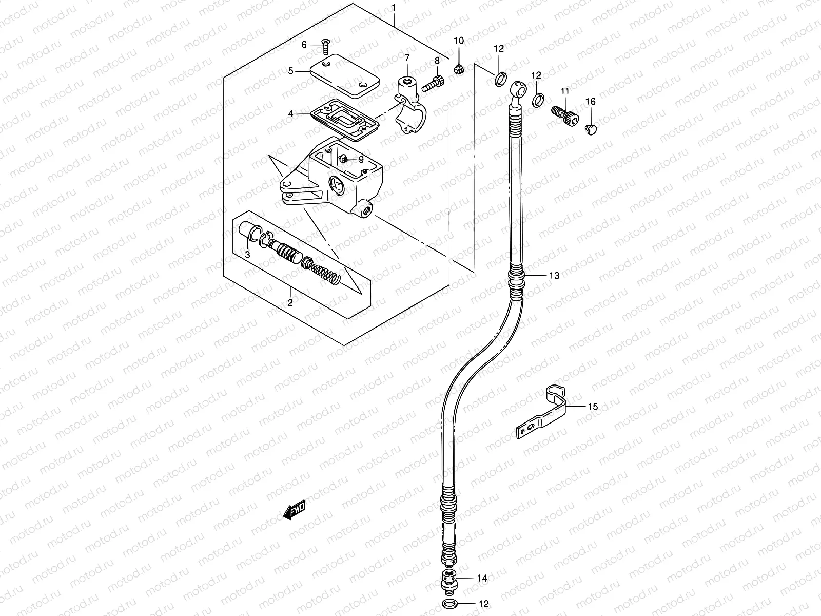 53 - FRONT MASTER CYLINDER (MODEL K4)