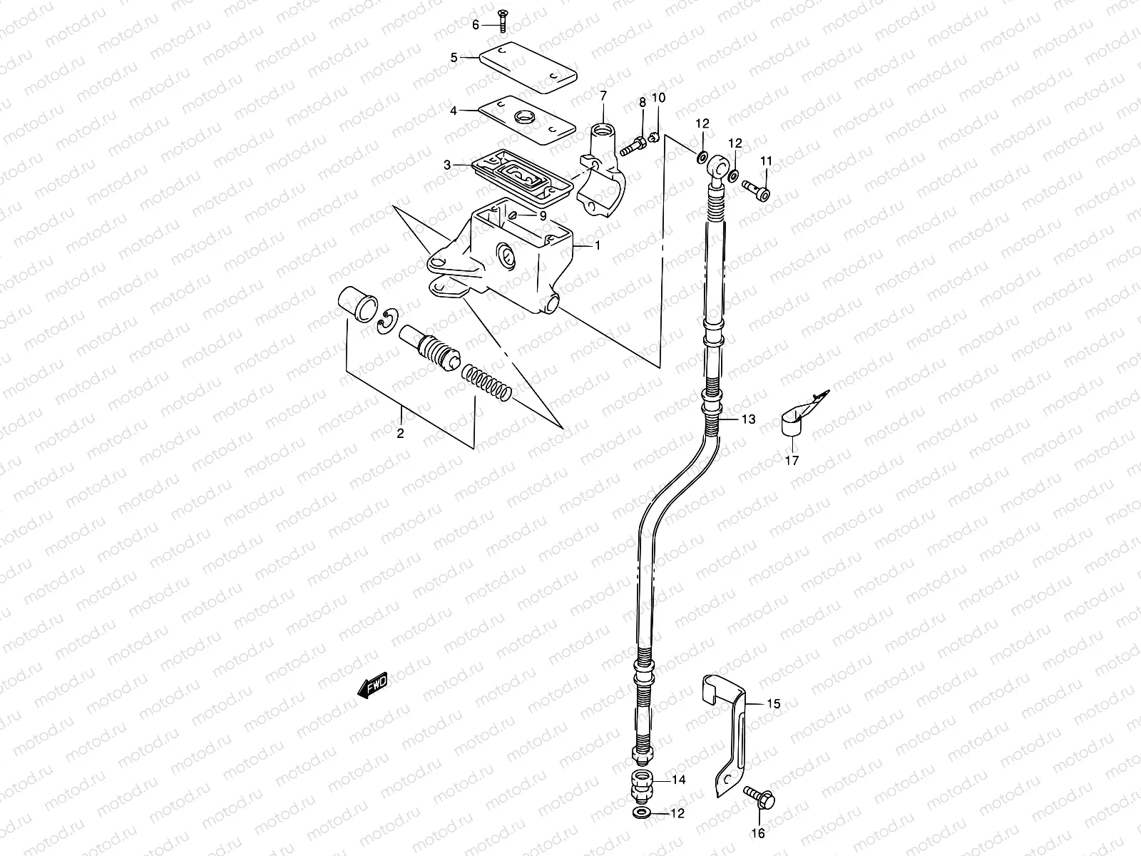 53 - FRONT MASTER CYLINDER (MODEL W/X/Y/K1)