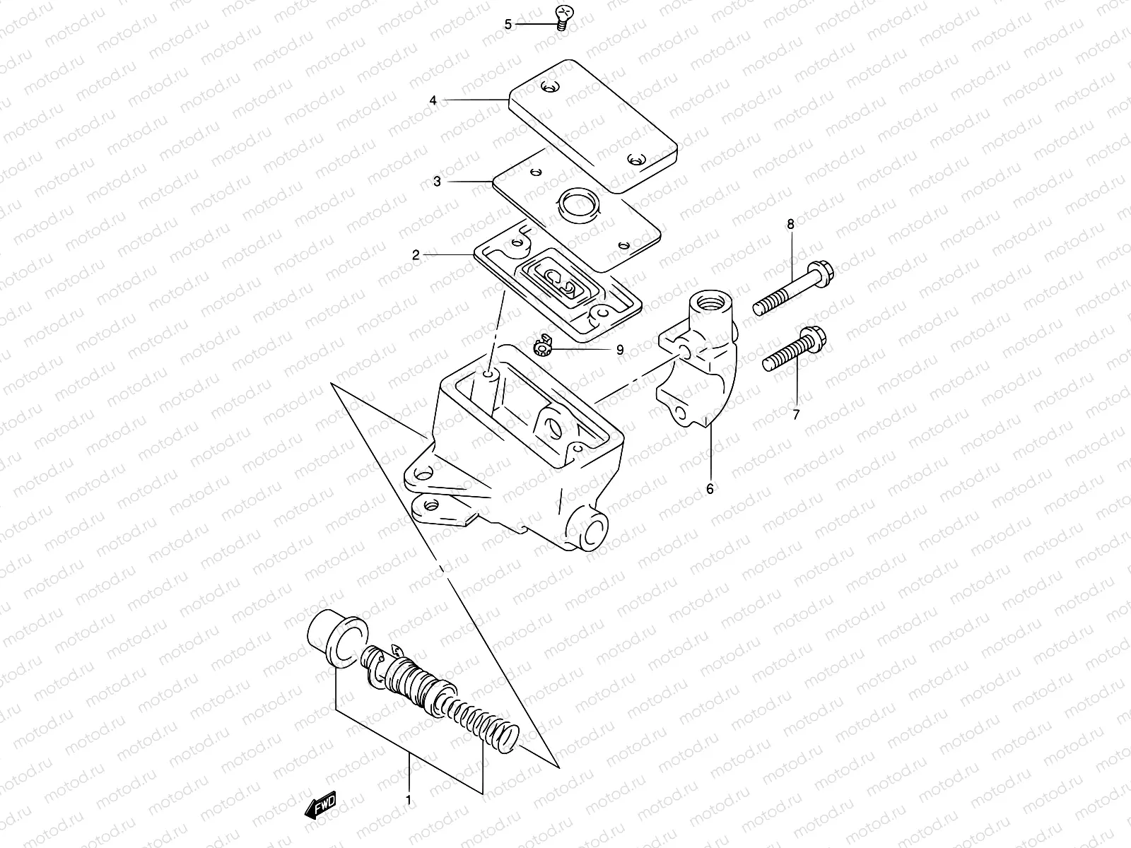 53 - FRONT MASTER CYLINDER (SV650X/UX/Y/UY/K1/K2/UK2)