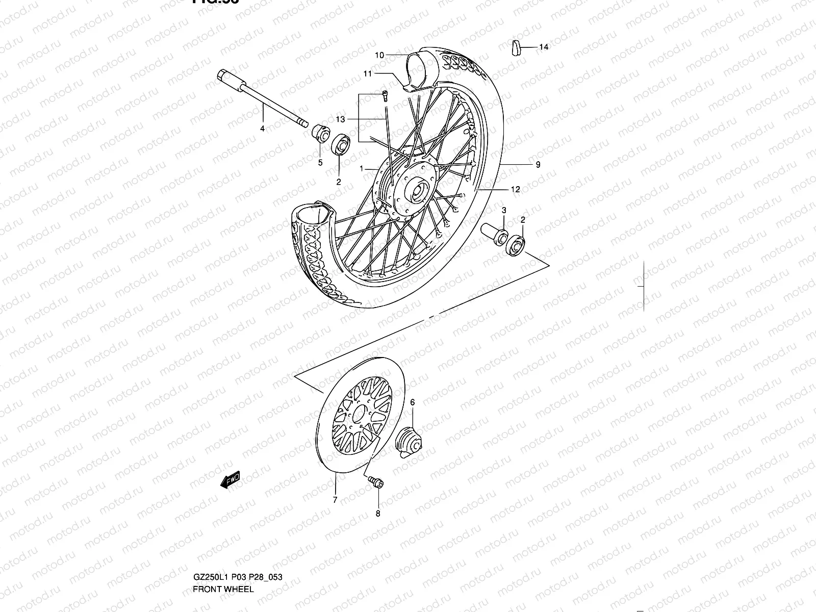 53 - FRONT WHEEL