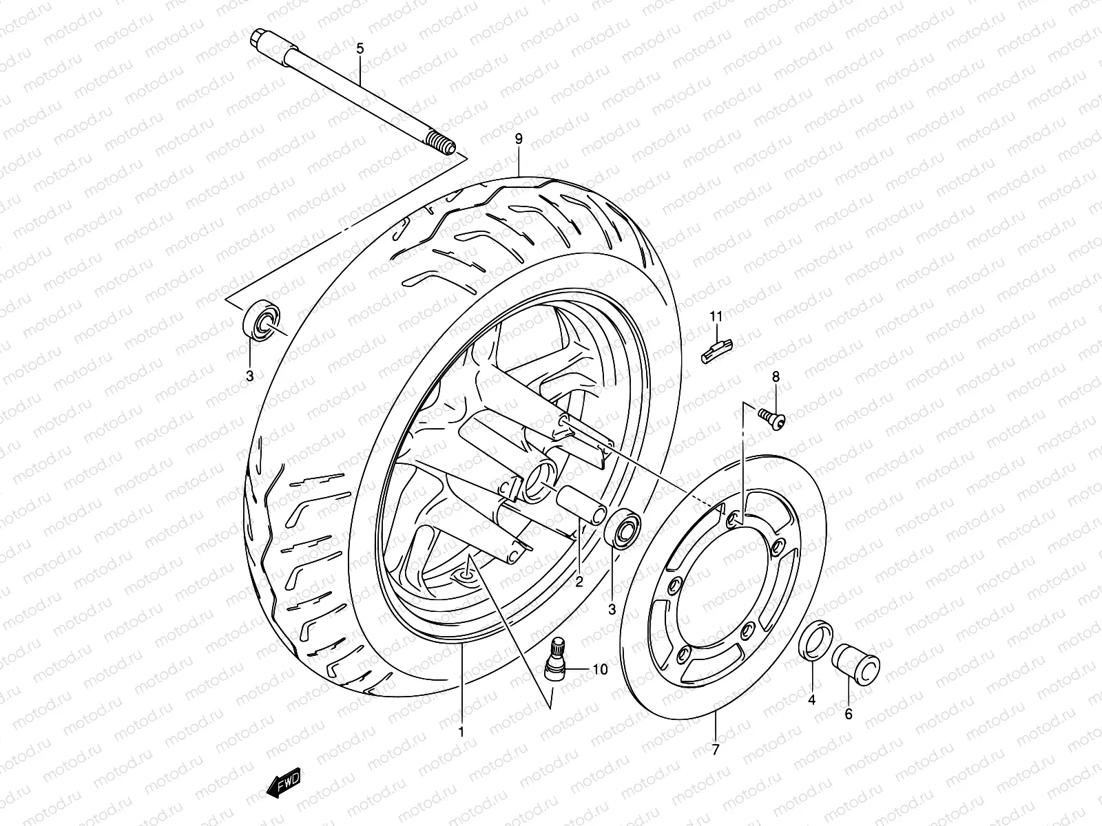 53 - FRONT WHEEL