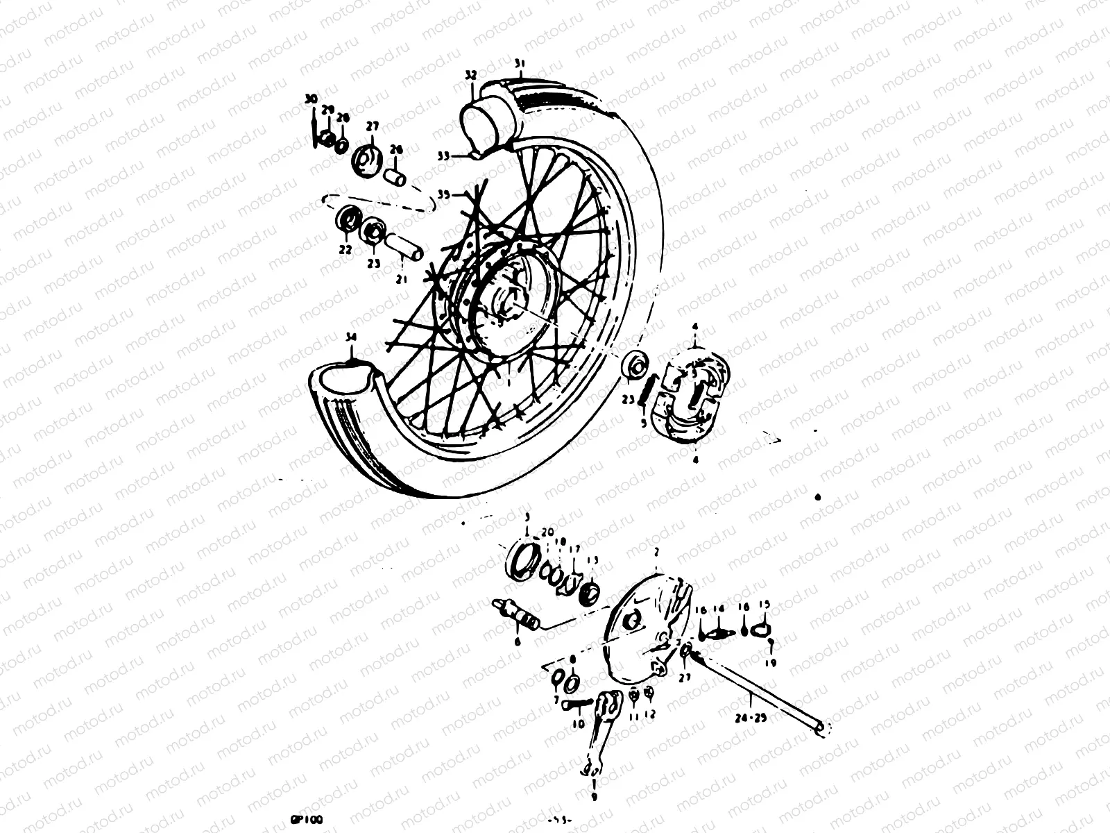 53 - FRONT WHEEL (E02, E06, E24)