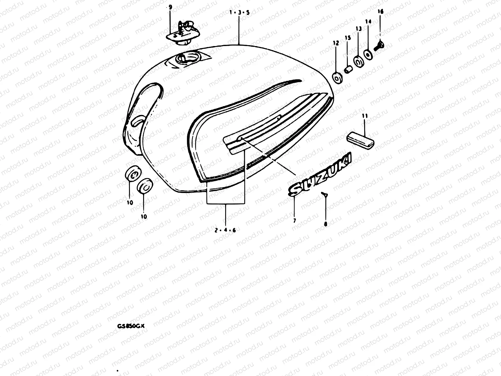 53 - FUEL TANK (MODEL X)
