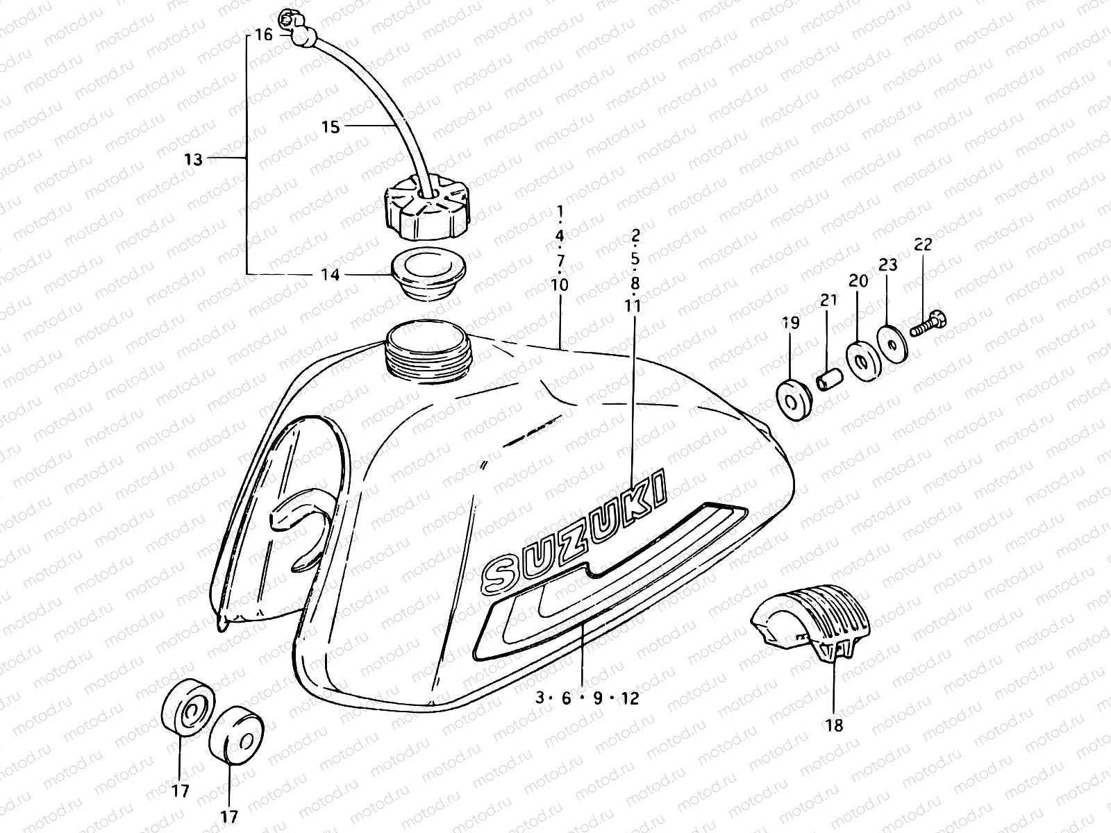 53 - FUEL TANK (TS125ERT E18, E22, E24)