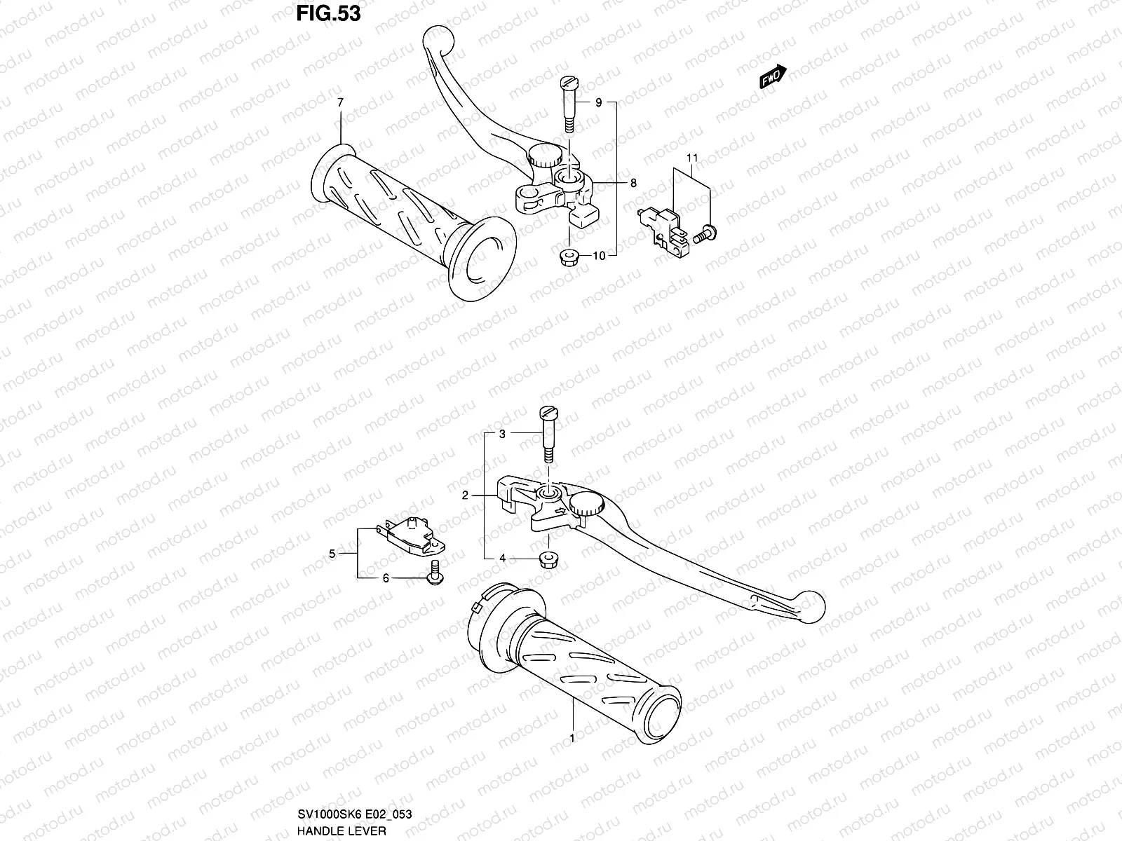 53 - HANDLE LEVER (SV1000/U1/U2)