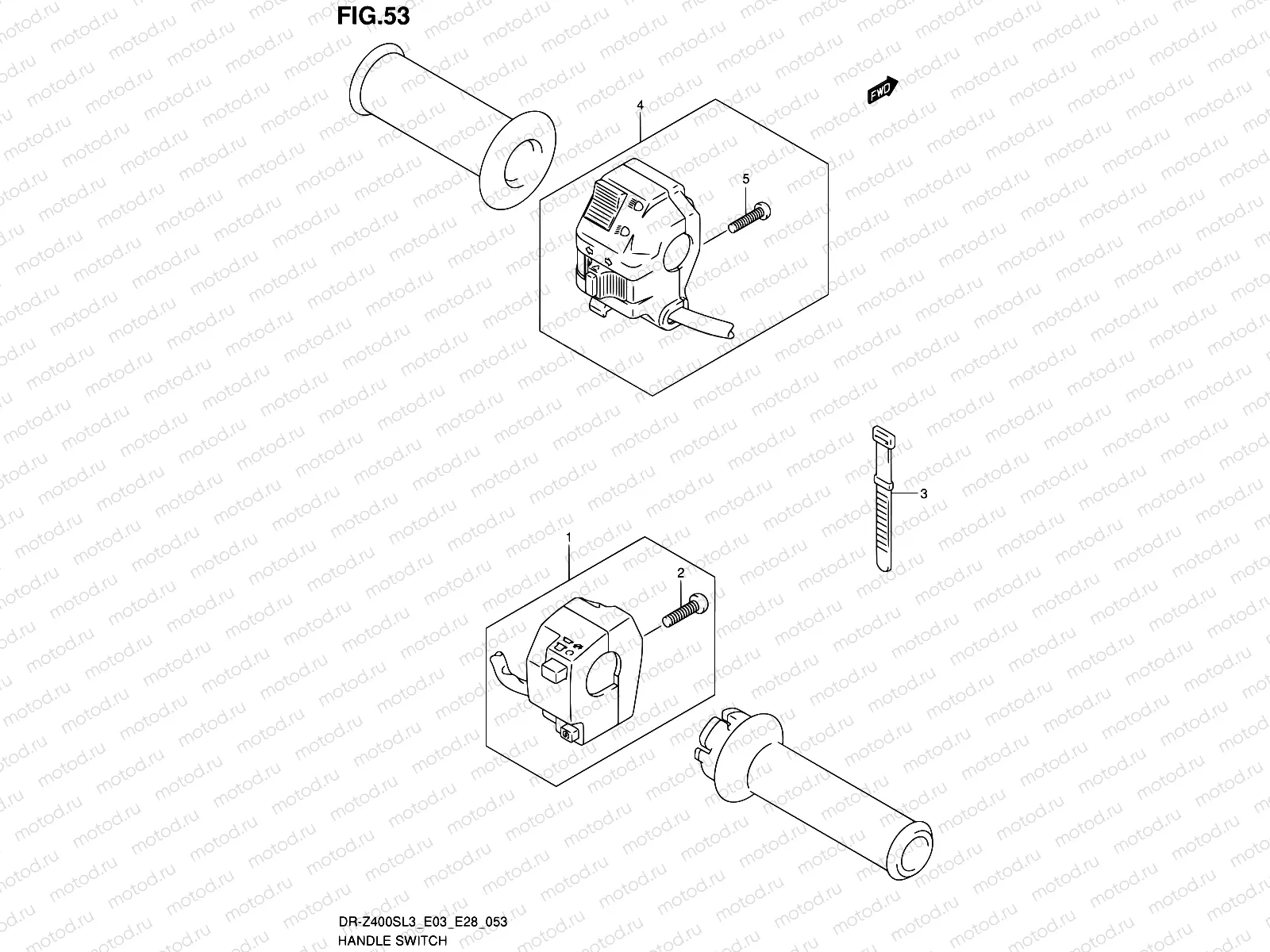 53 - HANDLE SWITCH (DR-Z400SL3 E28)