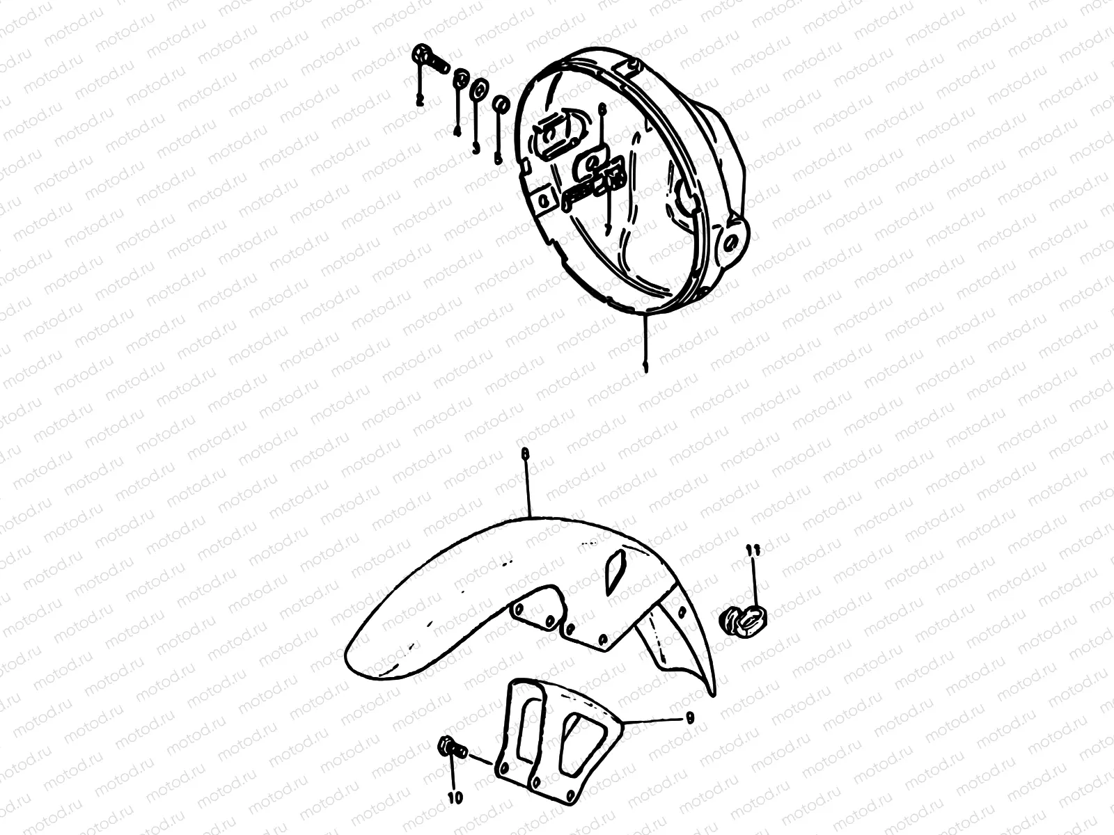 53 - HEADLAMP HOUSING-FRONT FENDER