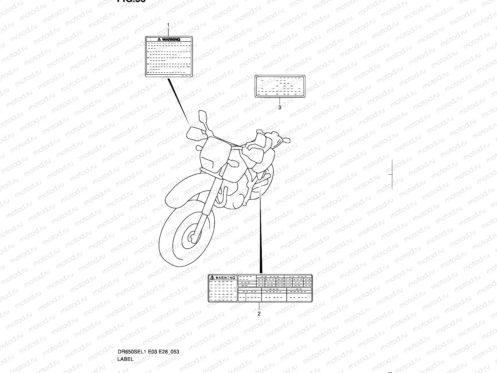 53 - LABEL (DR650SEL1 E03)