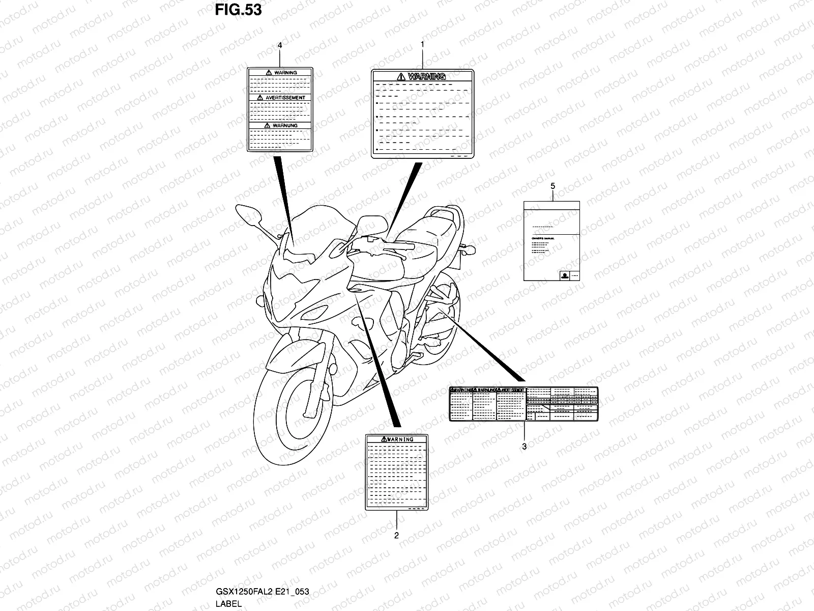 53 - LABEL (GSX1250FAL2 E24)