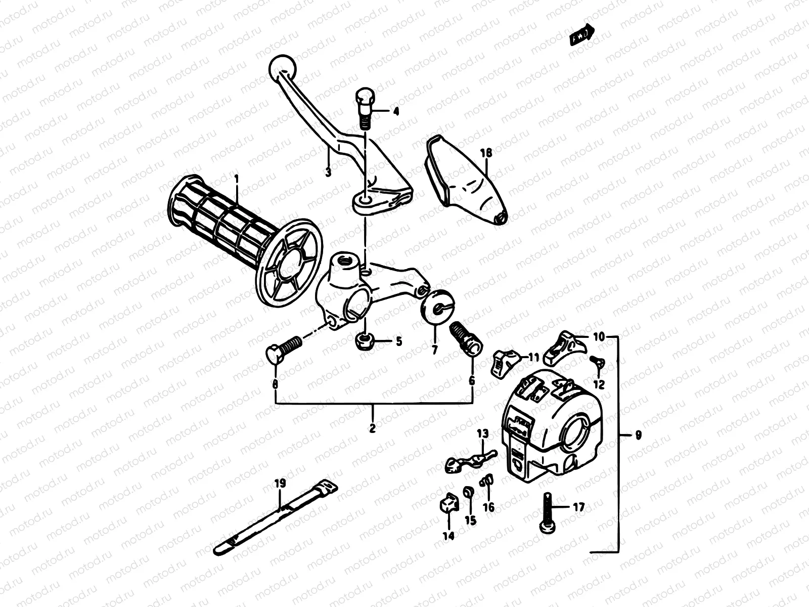 53 - LEFT HANDLE SWITCH (MODEL H/J/K E15,E16,E17,E22,MODEL K E02)