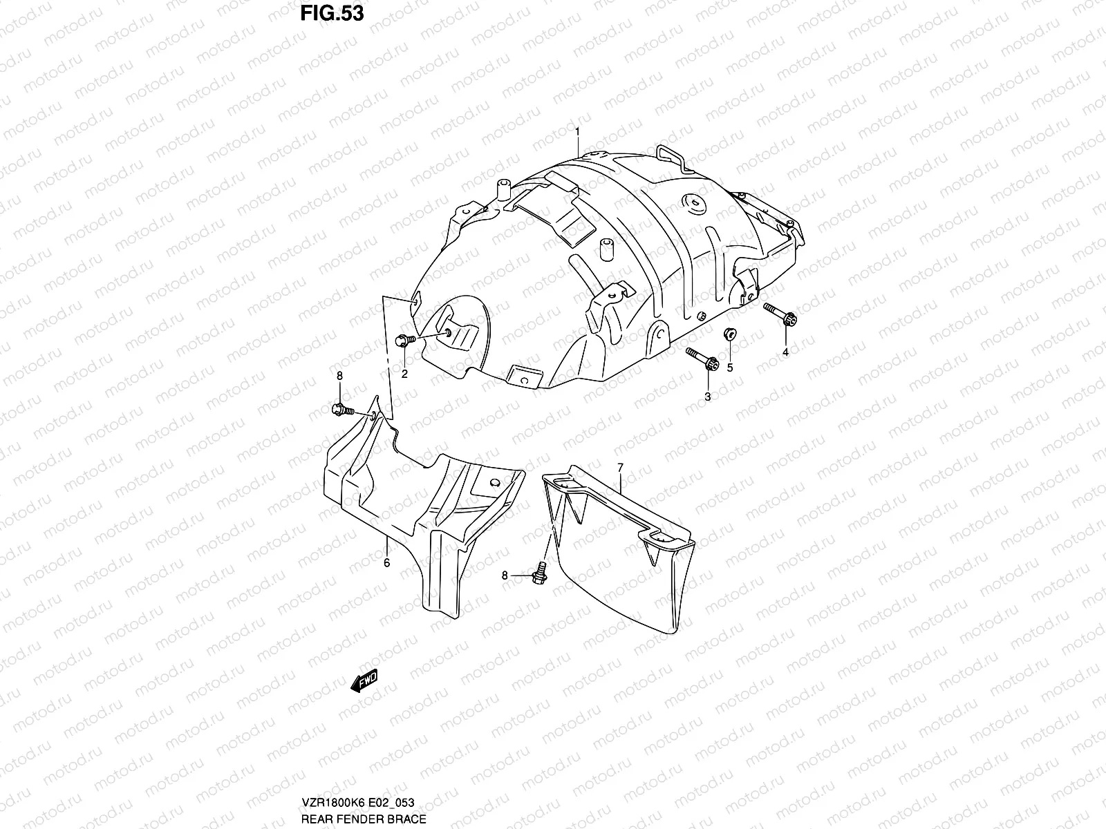 53 - REAR FENDER BRACE