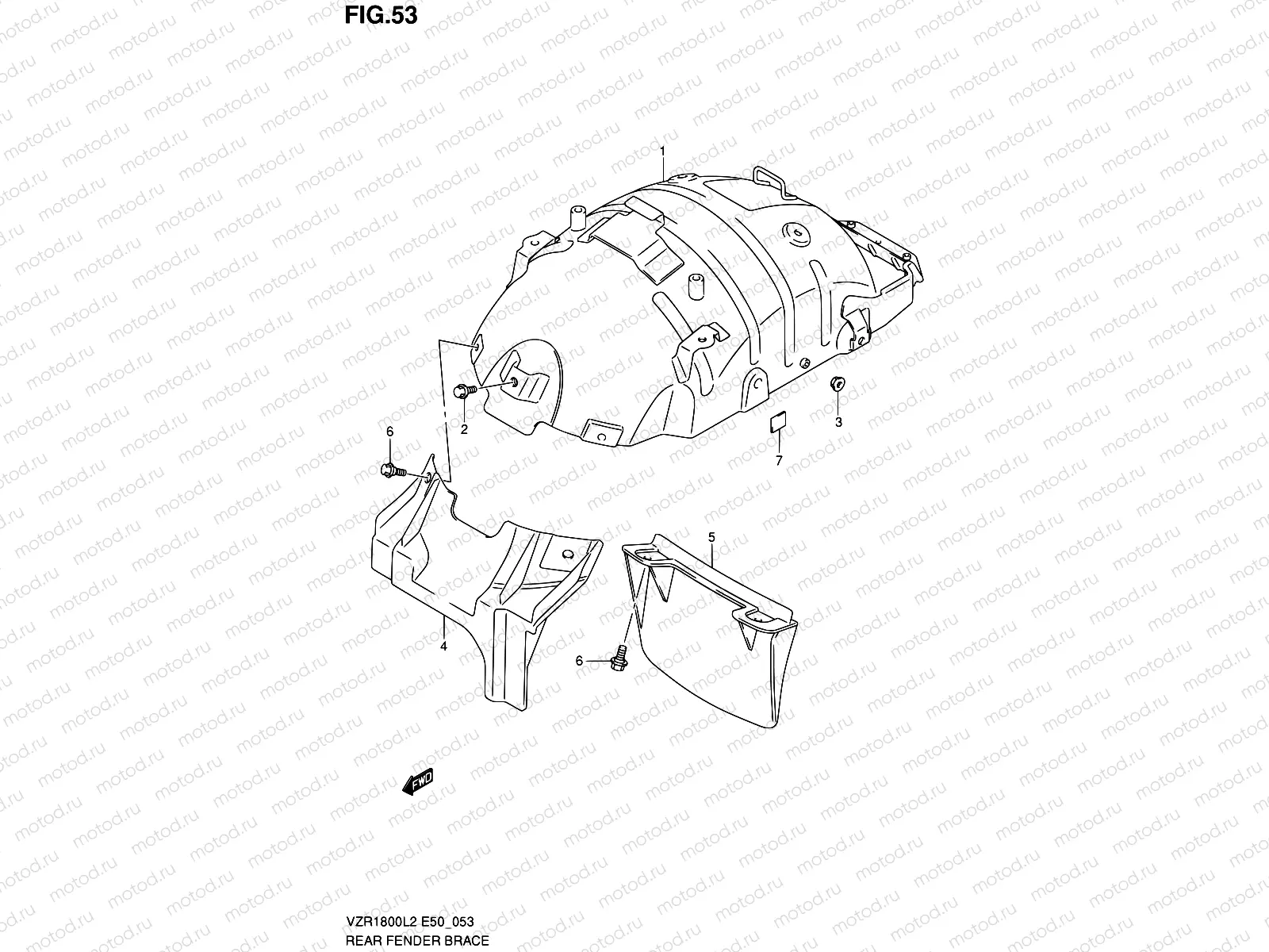 53 - REAR FENDER BRACE