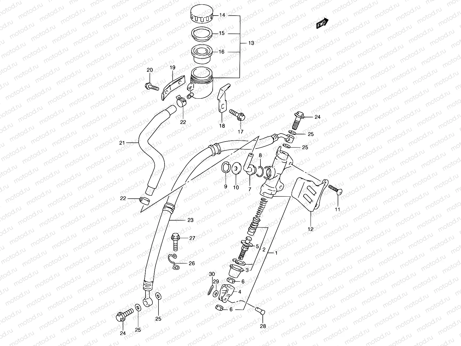 53 - REAR MASTER CYLINDER