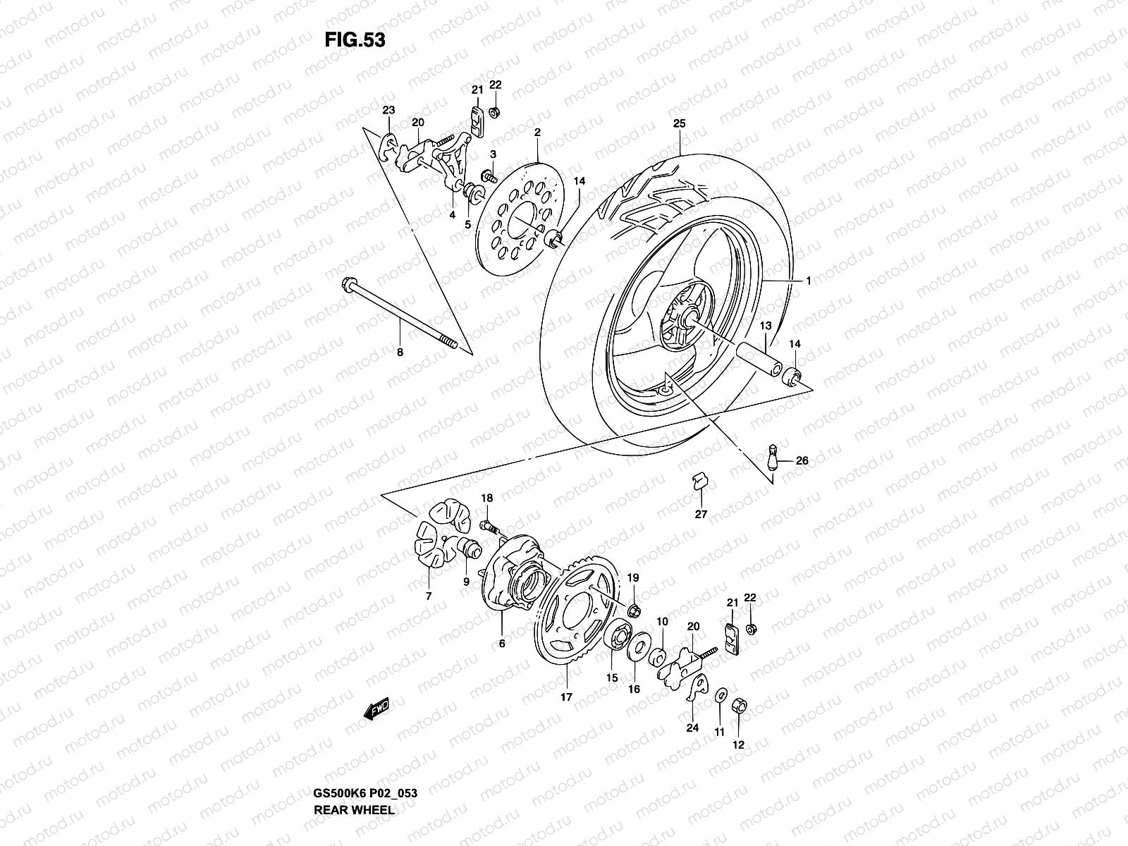 53 - REAR WHEEL