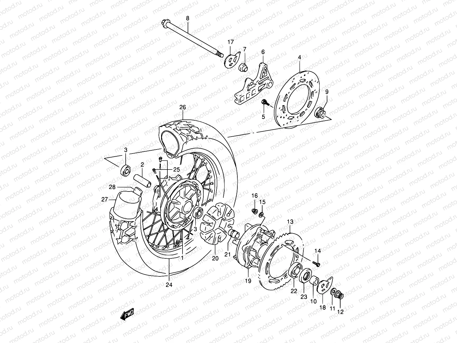 53 - REAR WHEEL