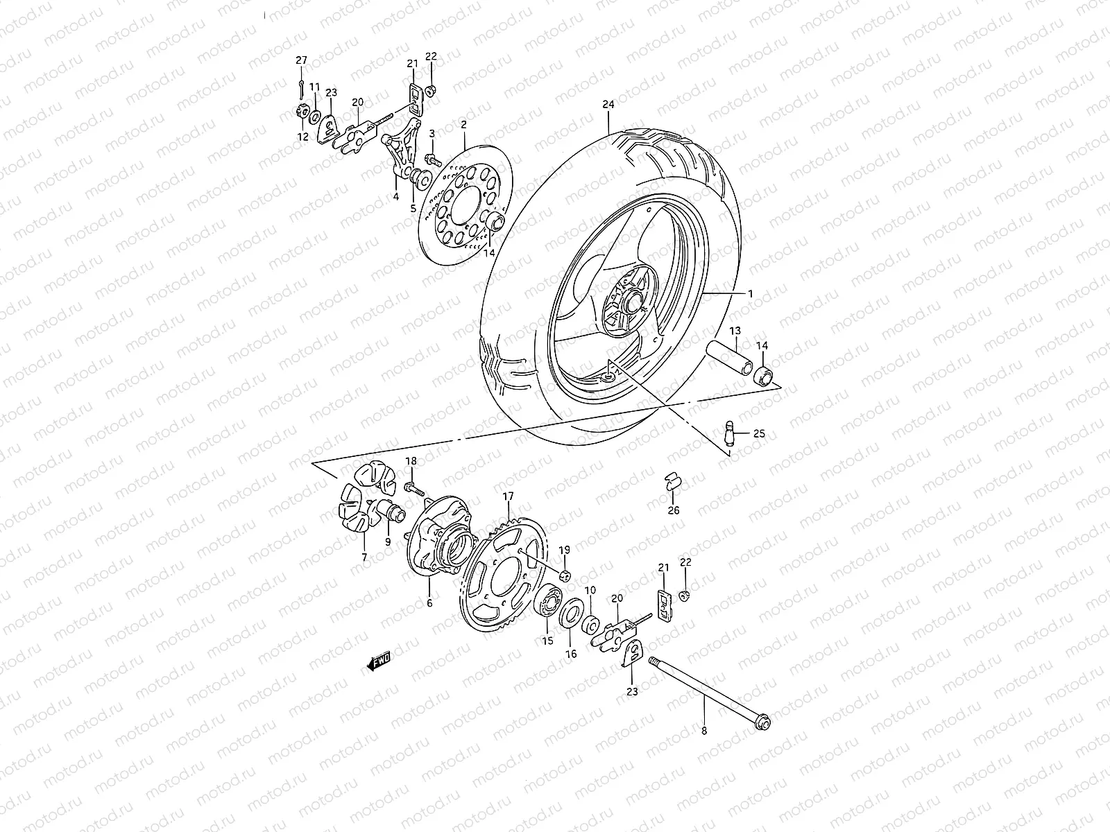 53 - REAR WHEEL