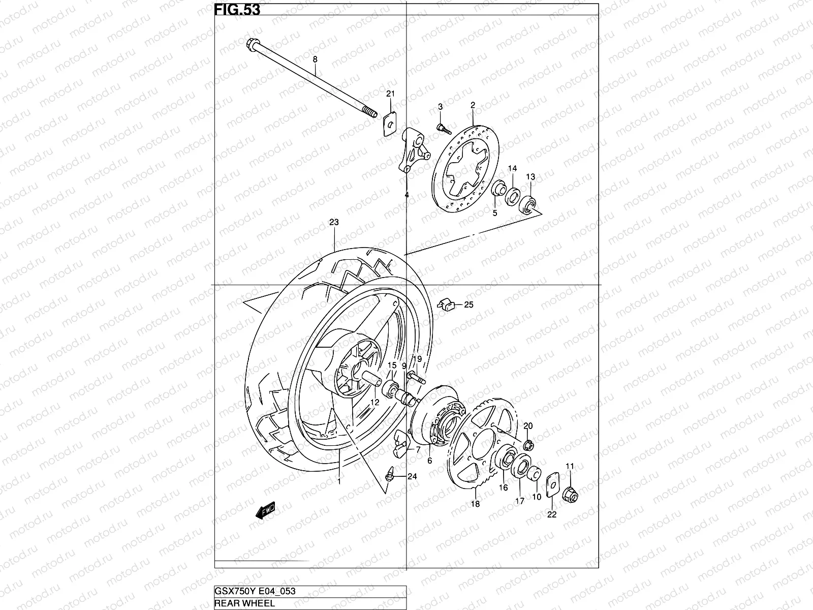 53 - REAR WHEEL