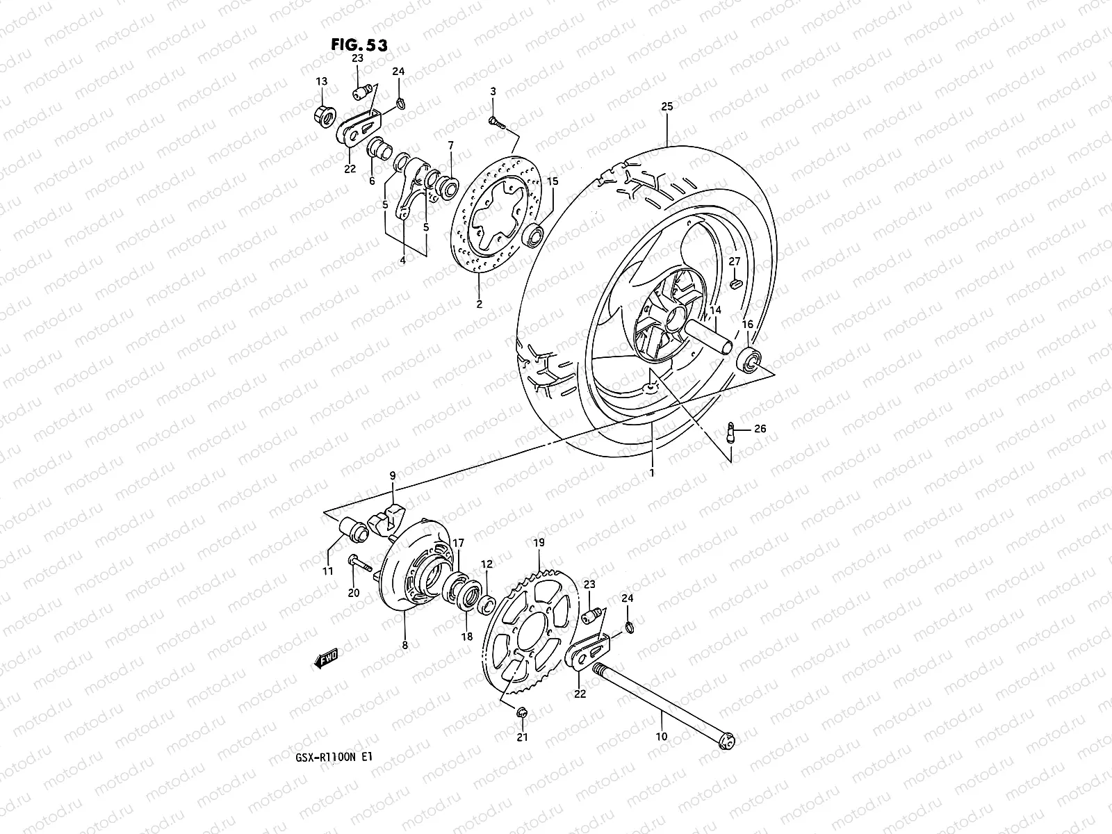 53 - REAR WHEEL
