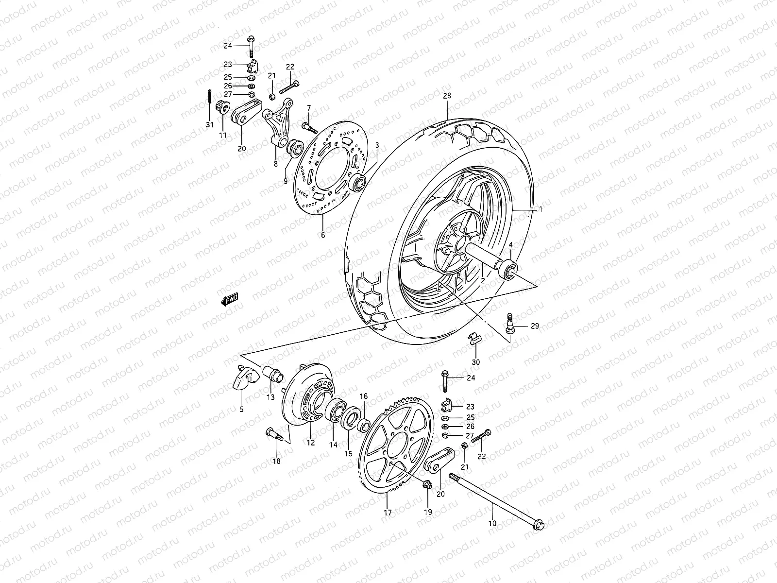 53 - REAR WHEEL
