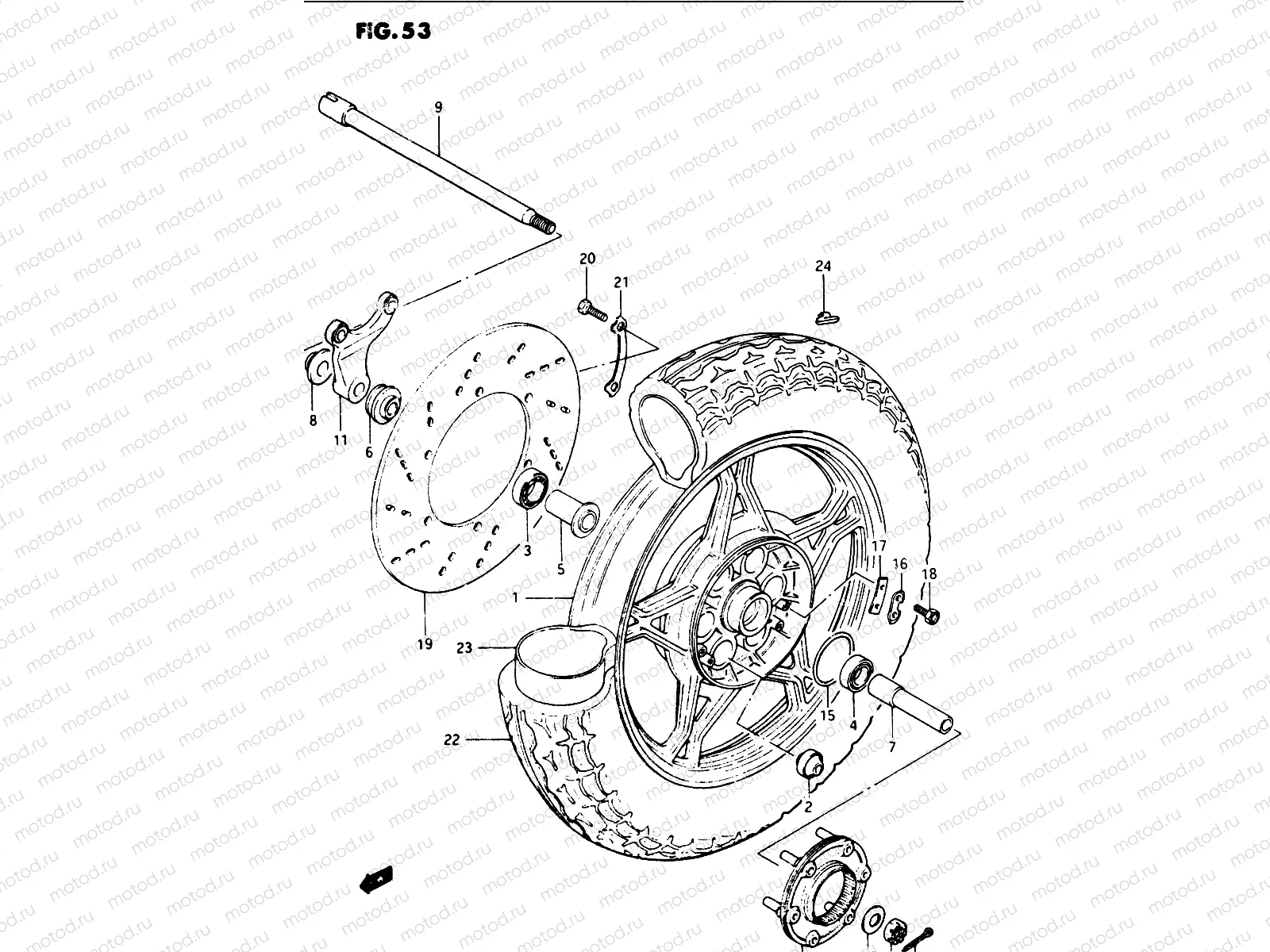 53 - REAR WHEEL