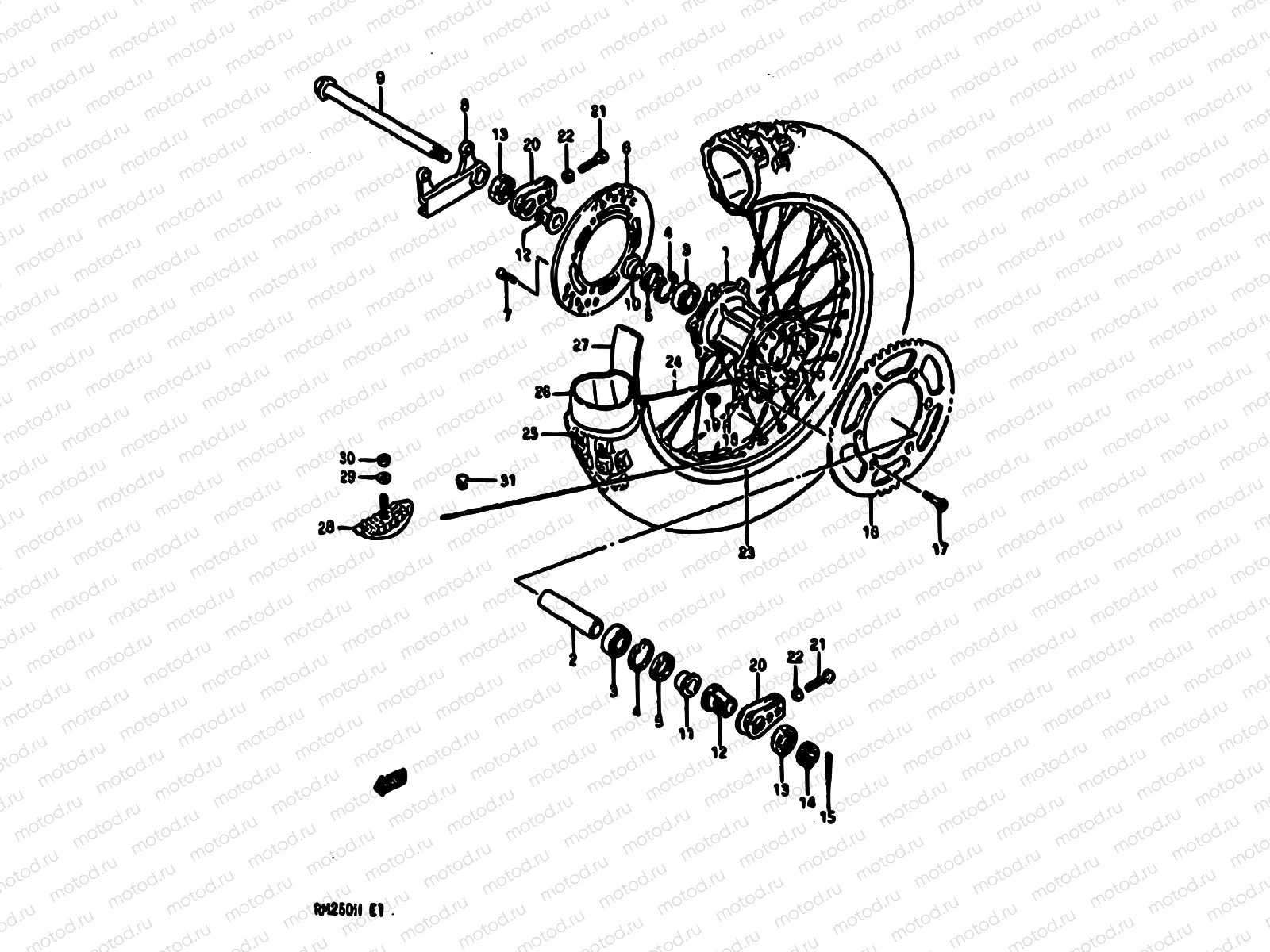 53 - REAR WHEEL (MODEL H)