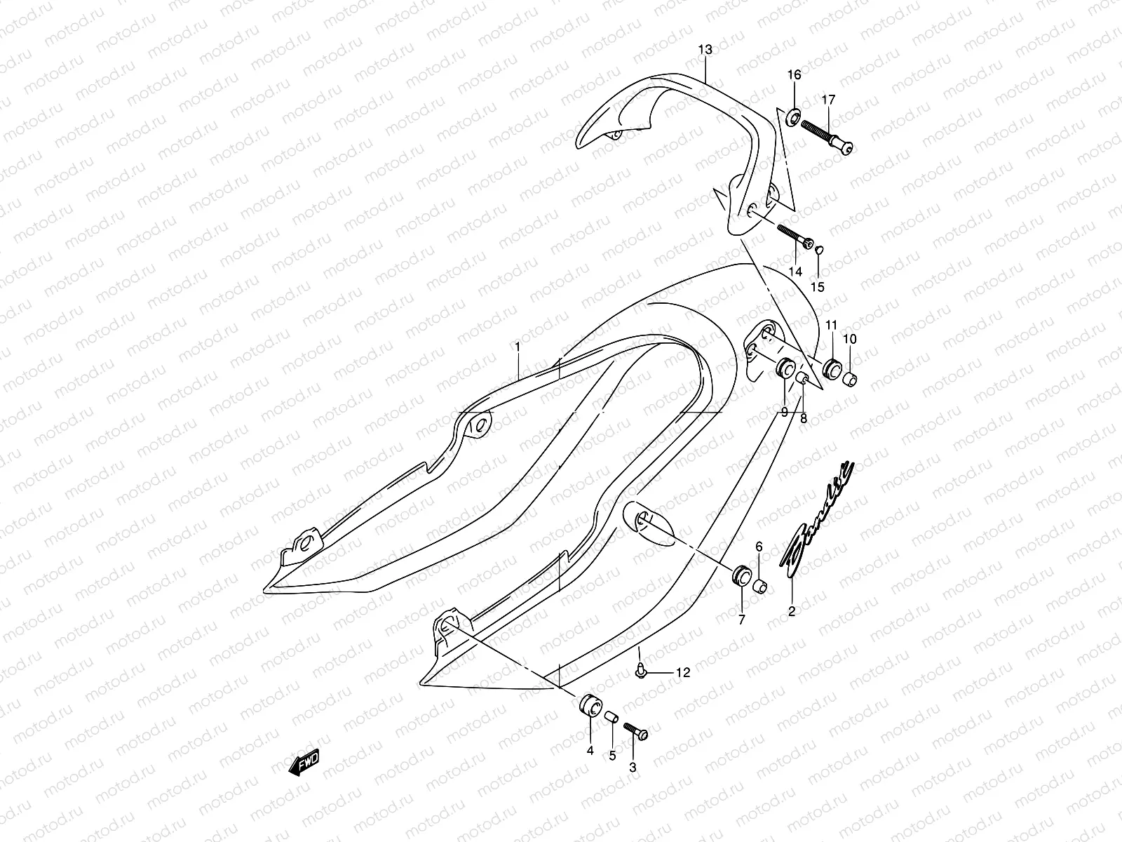 53 - SEAT TAIL COVER (GSF600Y/UY)