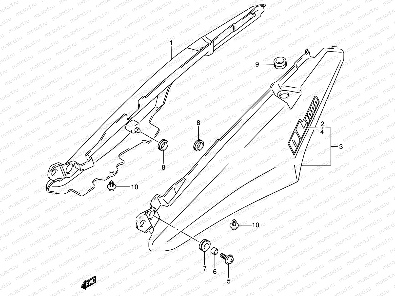 53 - SEAT TAIL COVER (MODEL K2)