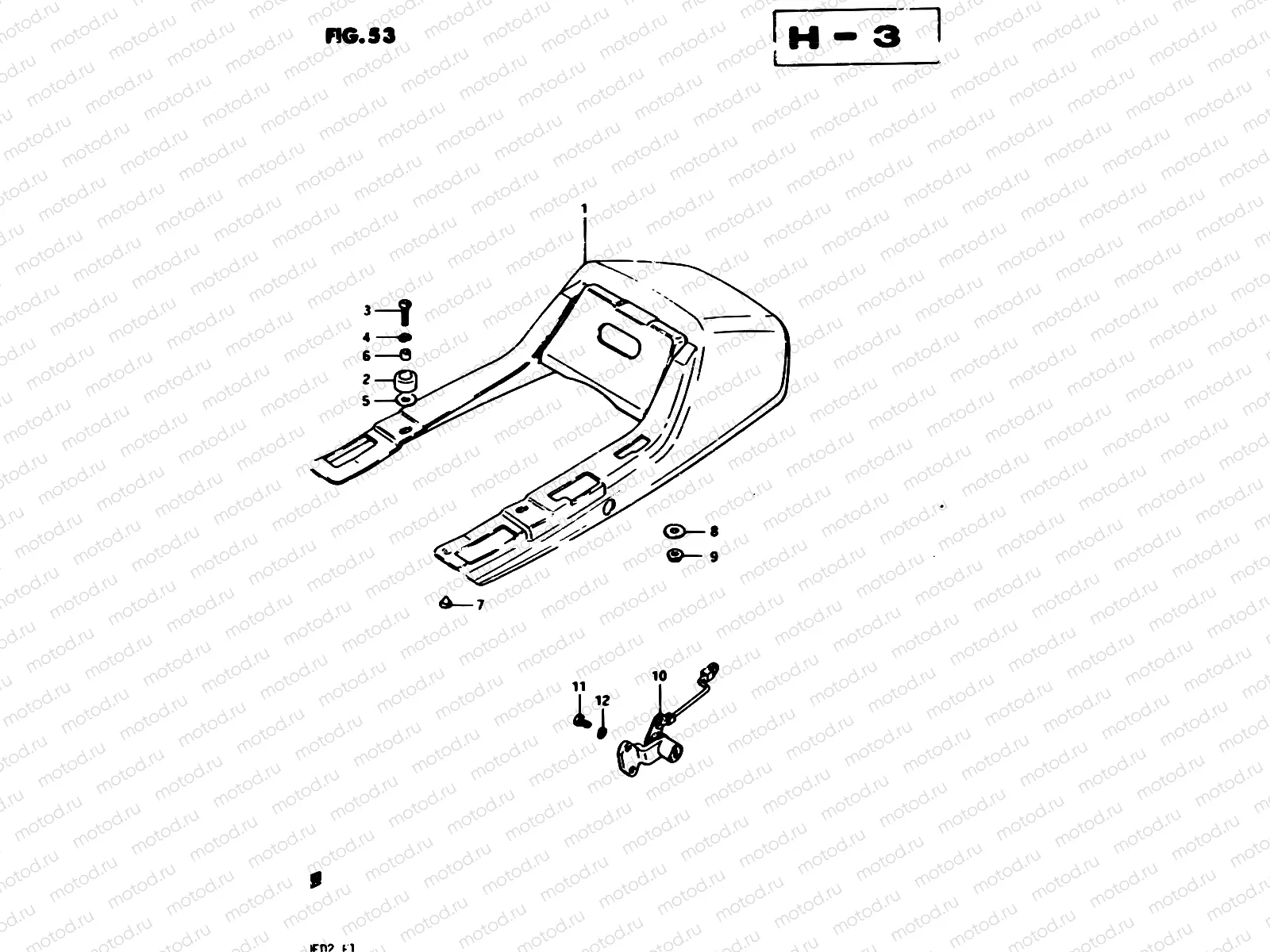 53 - SEAT TAIL COVER (MODEL Z)