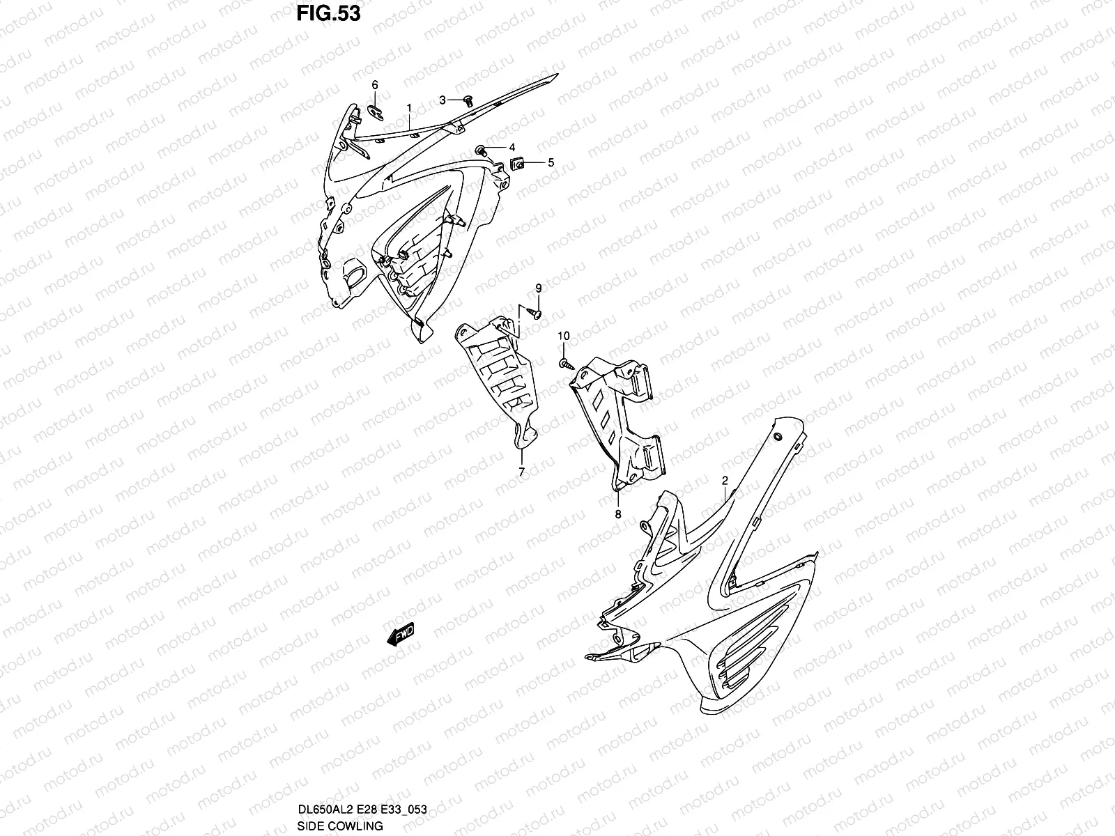 53 - SIDE COWLING