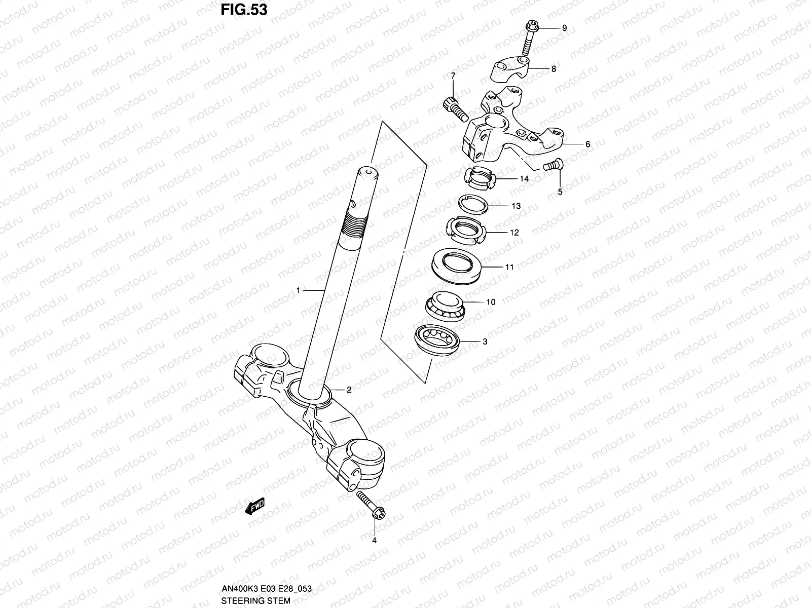 53 - STEERING STEM (AN400K3/K4/K5/K6)