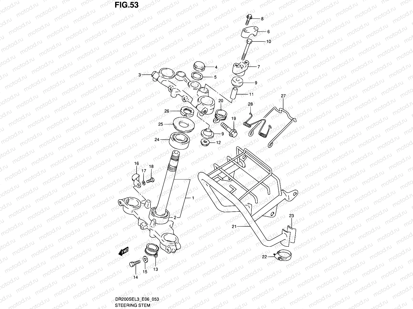 53 - STEERING STEM (DR200SEL3 E06)