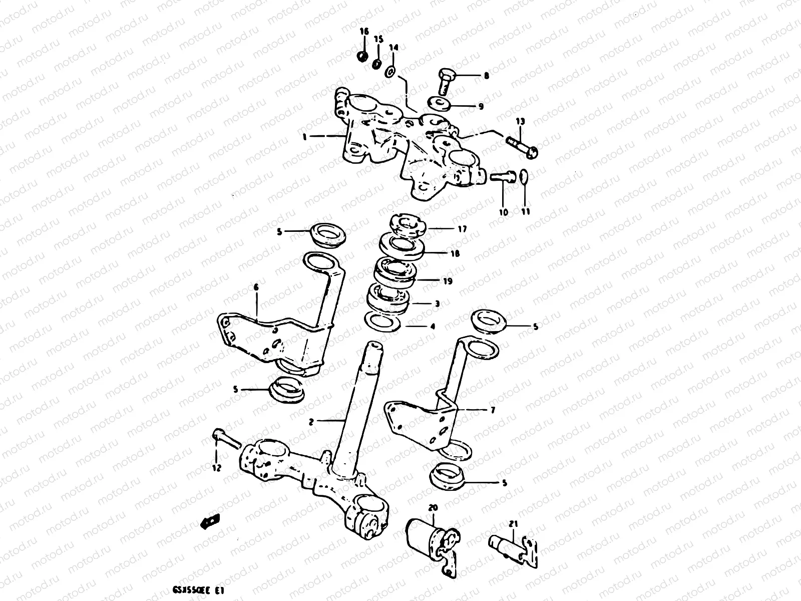 53 - STEERING STEM (GSX550ED/EE)
